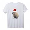 Weihnachtsmütze Capybara T-Shirt – Lustiges Tiermotiv für Weihnachten, Halloween, Vatertag & mehr, Perfektes Geschenk für Familie & Freunde