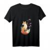 Damen Fuchs Japanische Kirschblüte Sakura Tier Kanji Blume Kawaii T-Shirt mit V-Ausschnitt – Perfekt für Japan-Liebhaberinnen und Kawaii-Fans