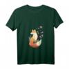 Damen Fuchs Japanische Kirschblüte Sakura Tier Kanji Blume Kawaii T-Shirt mit V-Ausschnitt – Perfekt für Japan-Liebhaberinnen und Kawaii-Fans