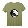 Yin Yang Katze und Hund T-Shirt für Frauen & Männer - Spirituelle Kleidung für innere Harmonie und Balance nach chinesischer Philosophie