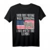 Ihr erster Fehler war zu denken, dass ich eines der Lämmer bin - Patriotisches Wolf-Design T-Shirt mit US-Flagge und Spruch