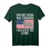 Ihr erster Fehler war zu denken, dass ich eines der Lämmer bin - Patriotisches Wolf-Design T-Shirt mit US-Flagge und Spruch