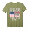 Ihr erster Fehler war zu denken, dass ich eines der Lämmer bin - Patriotisches Wolf-Design T-Shirt mit US-Flagge und Spruch