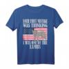 Ihr erster Fehler war zu denken, dass ich eines der Lämmer bin - Patriotisches Wolf-Design T-Shirt mit US-Flagge und Spruch
