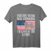 Ihr erster Fehler war zu denken, dass ich eines der Lämmer bin - Patriotisches Wolf-Design T-Shirt mit US-Flagge und Spruch