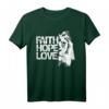 Faith Hope Love Löwe Jesus Bibel Spruch T-Shirt – Religiöses Geschenk für Christen zu Ostern, Weihnachten & Valentinstag