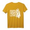 Faith Hope Love Löwe Jesus Bibel Spruch T-Shirt – Religiöses Geschenk für Christen zu Ostern, Weihnachten & Valentinstag