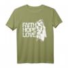 Faith Hope Love Löwe Jesus Bibel Spruch T-Shirt – Religiöses Geschenk für Christen zu Ostern, Weihnachten & Valentinstag