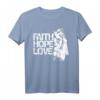 Faith Hope Love Löwe Jesus Bibel Spruch T-Shirt – Religiöses Geschenk für Christen zu Ostern, Weihnachten & Valentinstag