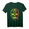 Weed Sugar Skull T-Shirt mit Marihuana Totenkopf – Perfekt für 4:20, Cinco de Mayo, Reggae & Hip-Hop Festivals, ideal für Kiffer, Vaper & Legalisierungsdemonstrationen