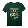 Präsident der Anti Social Club T-Shirt – Lustiges Nerd T-Shirt für Introvertierte, Geeks & Sarkastische Geschenke zum Geburtstag