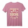 Präsident der Anti Social Club T-Shirt – Lustiges Nerd T-Shirt für Introvertierte, Geeks & Sarkastische Geschenke zum Geburtstag