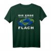 Die Erde ist flach | Scheibenerde Design T-Shirt – Originelles Geschenk für Verschwörungstheoretiker und Skeptiker