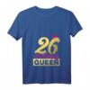 Damen 26. Geburtstag Geschenk Jahrgang 1996 - Birthday Queen Krone T-Shirt mit V-Ausschnitt für die Geburtstagsparty