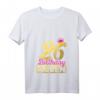 Damen 26. Geburtstag Geschenk Jahrgang 1996 - Birthday Queen Krone T-Shirt mit V-Ausschnitt für die Geburtstagsparty