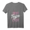 Süßes Best Teyze Ever Türkisches Tante Geschenk T-Shirt mit V-Ausschnitt – Perfekt für Bayram & Geburtstag