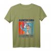Aunticorn Lustiges Einhorn Tante T-Shirt mit V-Ausschnitt – Coole Geschenkidee für Tanten & Einhorn-Fans