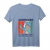 Aunticorn Lustiges Einhorn Tante T-Shirt mit V-Ausschnitt – Coole Geschenkidee für Tanten & Einhorn-Fans