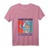 Aunticorn Lustiges Einhorn Tante T-Shirt mit V-Ausschnitt – Coole Geschenkidee für Tanten & Einhorn-Fans