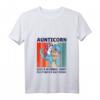 Aunticorn Lustiges Einhorn Tante T-Shirt mit V-Ausschnitt – Coole Geschenkidee für Tanten & Einhorn-Fans