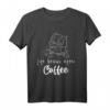 Das Leben Beginnt Nach Dem Kaffee Eulenmotiv T-Shirt – Originelles Geschenk für Familie, Freunde & Kaffee-Liebhaber zu Weihnachten, Geburtstag, Muttertag & Vatertag