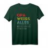 Opa weiß alles | Lustiges Großvater T-Shirt Geschenk vom Enkel für Vatertag, Geburtstag & Weihnachten