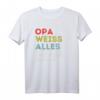 Opa weiß alles | Lustiges Großvater T-Shirt Geschenk vom Enkel für Vatertag, Geburtstag & Weihnachten