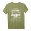 Als Bruder geboren zum Onkel erkoren T-Shirt – Lustiges Geschenk für Patenonkel, Bruder, Männer & Frauen für Geburtstag, Muttertag, Vatertag & Weihnachten