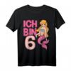 Ich Bin 6 T-Shirt für Mädchen - Meerjungfrau Geburtstag Geschenk für 6-Jährige Mädchen, Süßes Meerjungfrauen T-Shirt