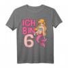Ich Bin 6 T-Shirt für Mädchen - Meerjungfrau Geburtstag Geschenk für 6-Jährige Mädchen, Süßes Meerjungfrauen T-Shirt