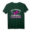 Ich werde große Cousine 2021 T-Shirt mit Fußabdrücken – Perfektes Geschenk für Familien und Cousinen, klassisch geschnitten