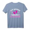 Ich werde große Cousine 2021 T-Shirt mit Fußabdrücken – Perfektes Geschenk für Familien und Cousinen, klassisch geschnitten