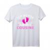 Ich werde große Cousine 2021 T-Shirt mit Fußabdrücken – Perfektes Geschenk für Familien und Cousinen, klassisch geschnitten