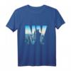 New York City Druck T-Shirt mit Freiheitsstatue & Skyline – Perfektes Geschenk für NYC-Liebhaber, Freunde & Familie
