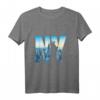 New York City Druck T-Shirt mit Freiheitsstatue & Skyline – Perfektes Geschenk für NYC-Liebhaber, Freunde & Familie