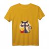 Damen Katze Mit Pommes-Tüte T-Shirt – Lustiges Comic Motiv für Katzen- und Pommes-Fans, Geschenkidee für Freunde & Familie
