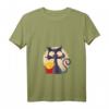 Damen Katze Mit Pommes-Tüte T-Shirt – Lustiges Comic Motiv für Katzen- und Pommes-Fans, Geschenkidee für Freunde & Familie