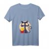 Damen Katze Mit Pommes-Tüte T-Shirt – Lustiges Comic Motiv für Katzen- und Pommes-Fans, Geschenkidee für Freunde & Familie