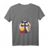 Damen Katze Mit Pommes-Tüte T-Shirt – Lustiges Comic Motiv für Katzen- und Pommes-Fans, Geschenkidee für Freunde & Familie