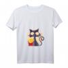 Damen Katze Mit Pommes-Tüte T-Shirt – Lustiges Comic Motiv für Katzen- und Pommes-Fans, Geschenkidee für Freunde & Familie
