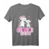 Kinder Cousine 2022 T-Shirt mit Einhorn-Motiv – Süßes Geschenk für die werdende Cousine