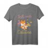 Kinder T-Shirt 2024 - Ich werde große Cousine mit Füchsen Design, Perfekt als Geschenk für zukünftige große Cousine