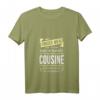 Damen Ich habe eine verrückte Cousine und keine Angst... - Lustiges V-Ausschnitt T-Shirt zur Schwangerschaftsankündigung, Baby Shower & Gender Reveal