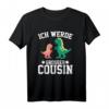 Dinosaurier Dino T Rex Ich werde großer Cousin 2021 T-Shirt – Lustiges Familiengeschenk für Weihnachten