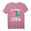 Dinosaurier Dino T Rex Ich werde großer Cousin 2021 T-Shirt – Lustiges Familiengeschenk für Weihnachten