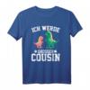 Dinosaurier Dino T Rex Ich werde großer Cousin 2021 T-Shirt – Lustiges Familiengeschenk für Weihnachten