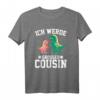 Dinosaurier Dino T Rex Ich werde großer Cousin 2021 T-Shirt – Lustiges Familiengeschenk für Weihnachten