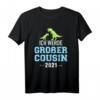Ich werde großer Cousin 2021 T-Shirt – Originelles Dinosaurier Geschenk für den Familienzuwachs