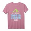Ich werde großer Cousin 2021 T-Shirt – Originelles Dinosaurier Geschenk für den Familienzuwachs