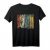 Hamburg Retro Silhouette T-Shirt - Liebe zur Reeperbahn, Hafen & Elbe, Perfektes Geschenk für Hamburg-Fans